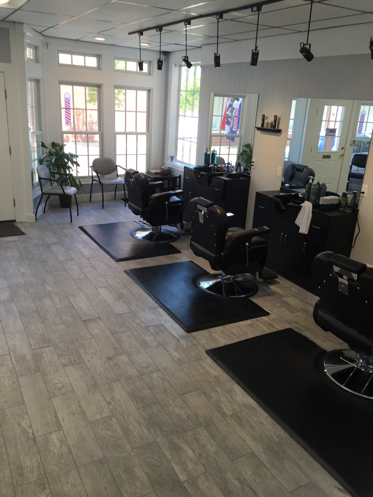 Interior of barbershop